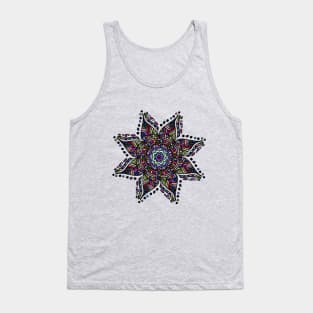 Rainbow Mandala flower graphic design pattern Tank Top